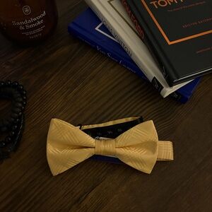 American Traditions Gold Plated Plaid Bow Tie - NWT